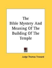Tapa de The Bible Mystery And Meaning Of The Building Of The Temple