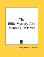 Tapa de The Bible Mystery And Meaning Of Israel