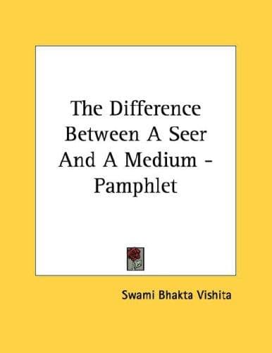 Tapa de The Difference Between A Seer And A Medium - Pamphlet