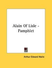 Tapa de Alain Of Lisle - Pamphlet
