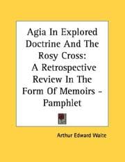 Tapa de Agia In Explored Doctrine And The Rosy Cross