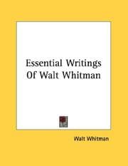Tapa de Essential Writings Of Walt Whitman