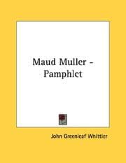 Tapa de Maud Muller - Pamphlet