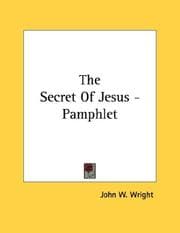 Tapa de The Secret Of Jesus - Pamphlet
