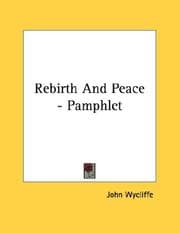 Tapa de Rebirth And Peace - Pamphlet