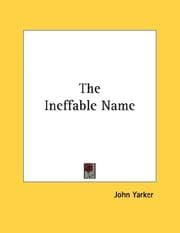 Tapa de The Ineffable Name