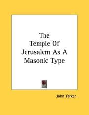 Tapa de The Temple Of Jerusalem As A Masonic Type