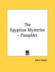 Tapa de The Egyptian Mysteries - Pamphlet