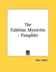 Tapa de The Cabirian Mysteries - Pamphlet