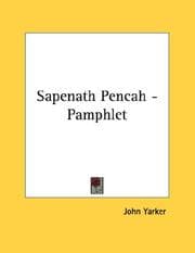 Tapa de Sapenath Pencah - Pamphlet
