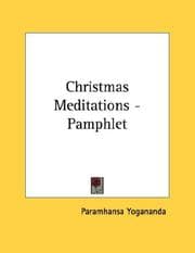 Tapa de Christmas Meditations - Pamphlet
