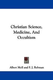 Tapa de Christian science, medicine, and occultism