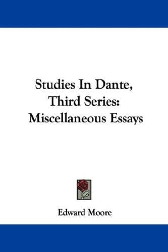 Tapa de Studies In Dante, Third Series