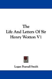 Tapa de The Life And Letters Of Sir Henry Wotton V1