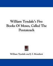 Tapa de William Tyndale's Five Books Of Moses, Called The Pentateuch