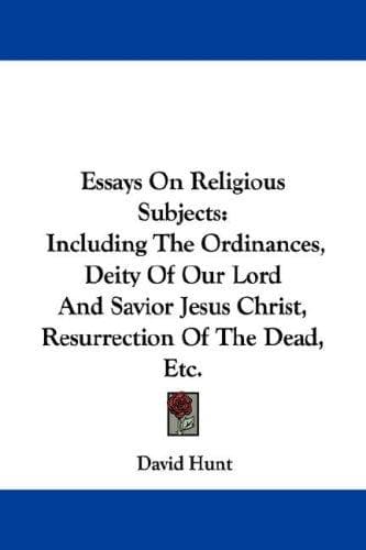 Tapa de Essays On Religious Subjects