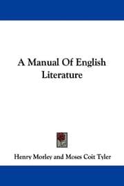 Tapa de A Manual Of English Literature
