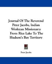 Tapa de Journal Of The Reverend Peter Jacobs, Indian Wesleyan Missionary
