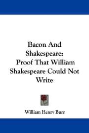 Tapa de Bacon And Shakespeare