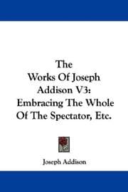 Tapa de The Works Of Joseph Addison V3