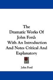 Tapa de The Dramatic Works Of John Ford