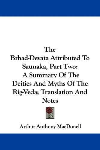 Tapa de The Brhad-Devata Attributed To Saunaka, Part Two