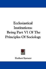 Tapa de Ecclesiastical Institutions