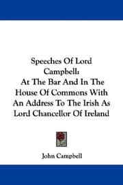 Tapa de Speeches Of Lord Campbell