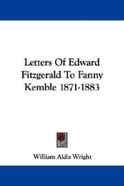Tapa de Letters Of Edward Fitzgerald To Fanny Kemble 1871-1883