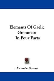 Tapa de Elements Of Gaelic Grammar