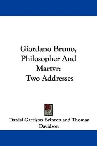 Tapa de Giordano Bruno, Philosopher And Martyr