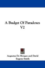 Tapa de A Budget Of Paradoxes V2