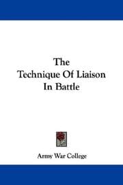 Tapa de The Technique Of Liaison In Battle