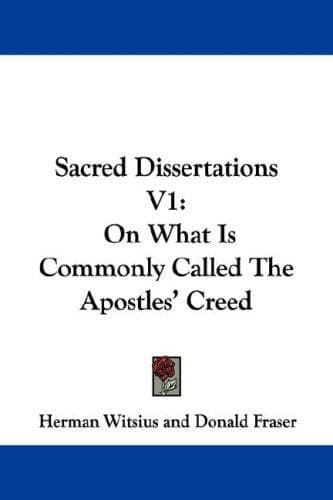 Tapa de Sacred Dissertations V1