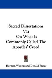 Tapa de Sacred Dissertations V1