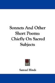 Tapa de Sonnets And Other Short Poems