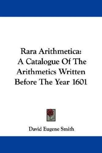 Tapa de Rara Arithmetica