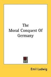 Tapa de The moral conquest of Germany