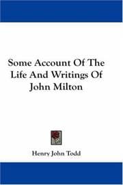 Tapa de Some account of the life and writings of John Milton