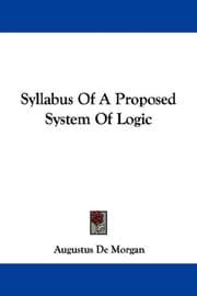 Tapa de Syllabus of a proposed system of logic