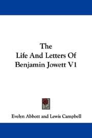 Tapa de The Life And Letters Of Benjamin Jowett V1
