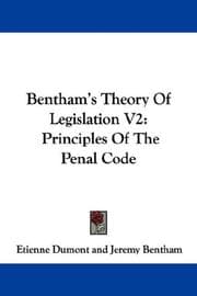 Tapa de Bentham's Theory Of Legislation V2