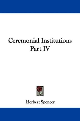 Tapa de Ceremonial Institutions Part IV