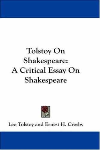 Tapa de Tolstoy On Shakespeare