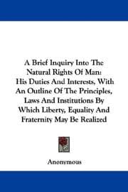 Tapa de A Brief Inquiry Into The Natural Rights Of Man