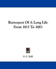 Tapa de Retrospect Of A Long Life From 1815 To 1883