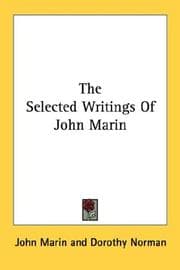 Tapa de Selected writings of John Marin