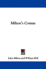 Tapa de Milton's Comus
