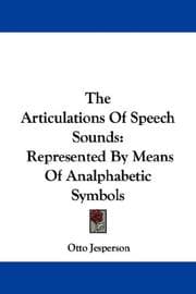 Tapa de The Articulations Of Speech Sounds