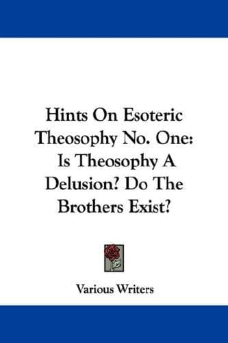 Tapa de Hints On Esoteric Theosophy No. One